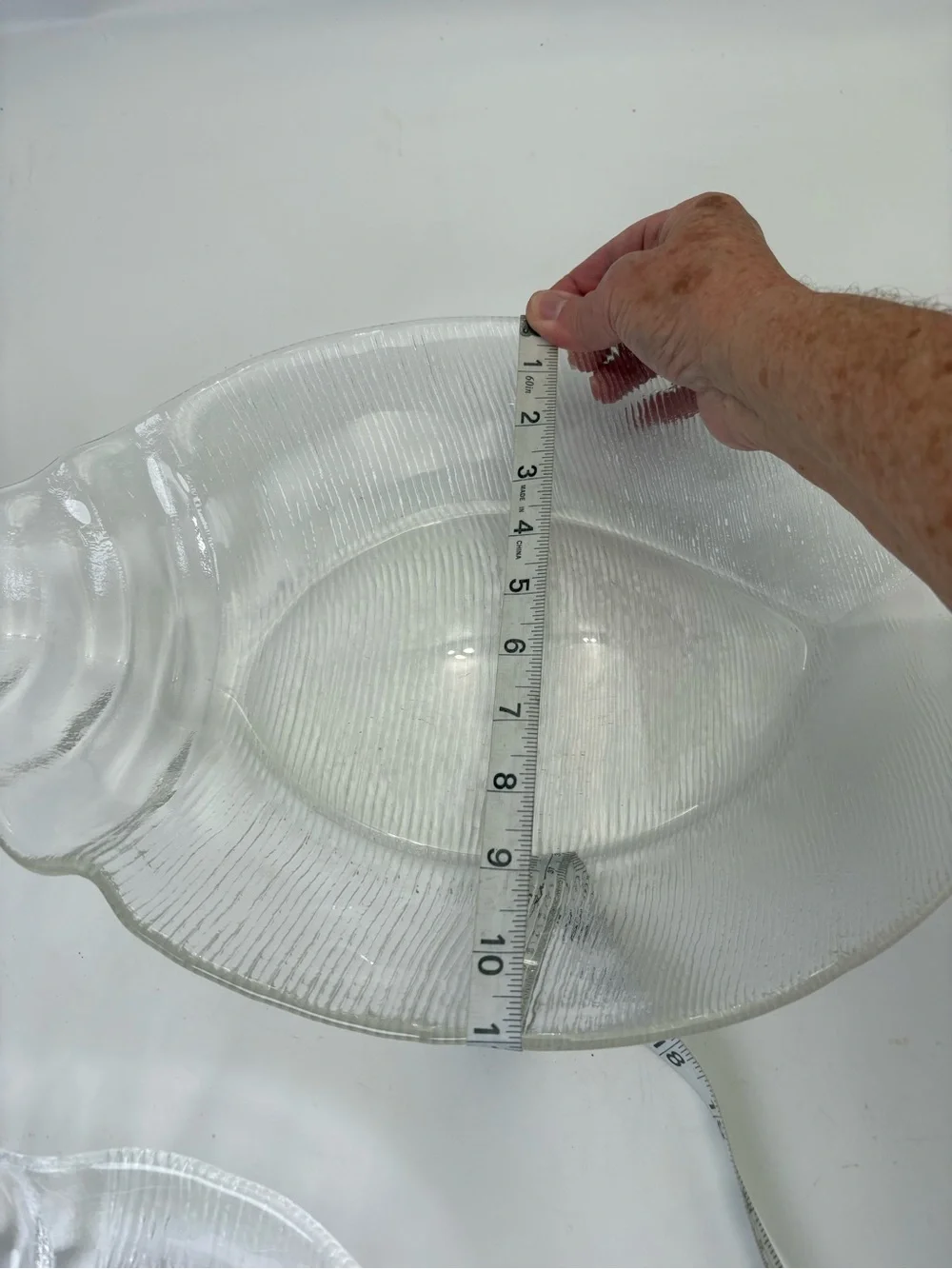 Italian Coastal Vintage Glass Shell-Shaped Serving Dishes - Heavy and Textured